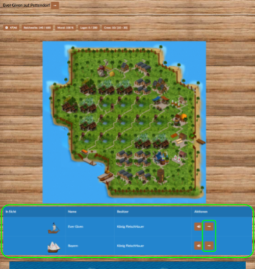 Warentransfer von Schiff oder Insel zu Schiff Warentransfer von Schiff oder Insel zu Schiff